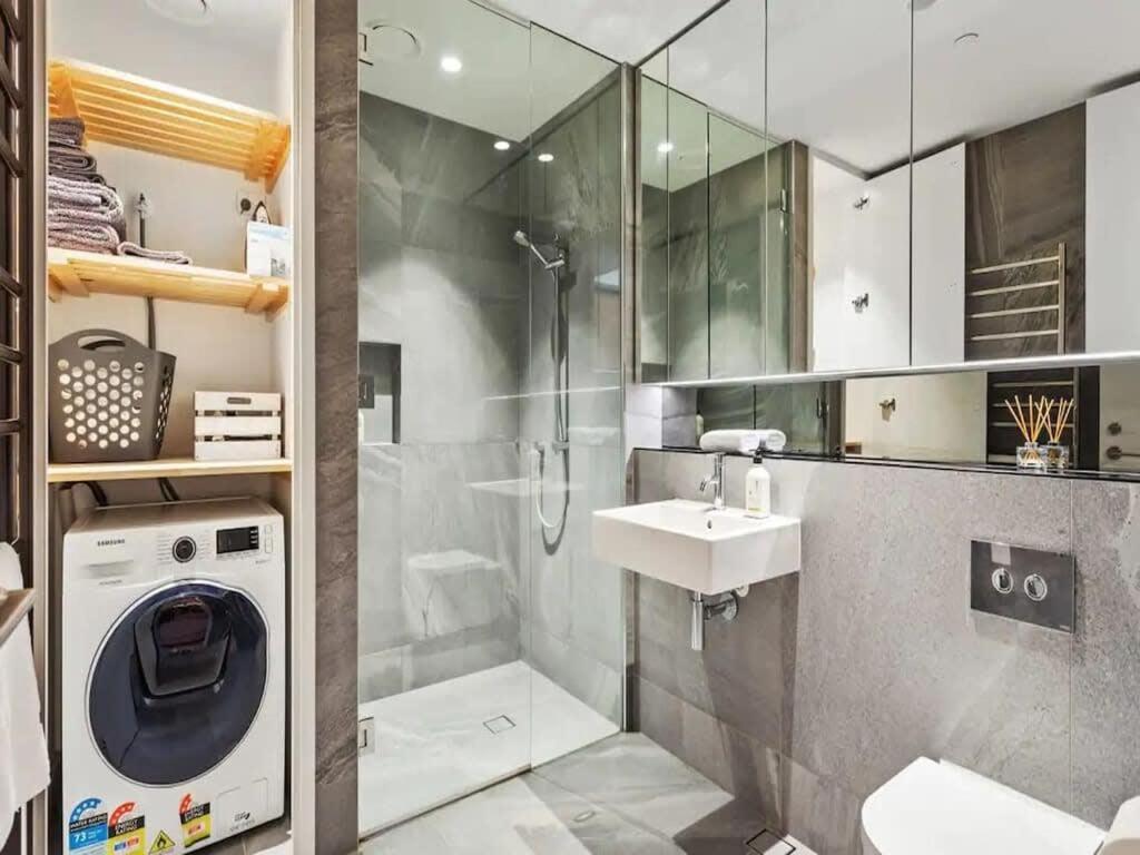 Modern One Bedroom Apartment In Wynyard Quarter Auckland Eksteriør billede